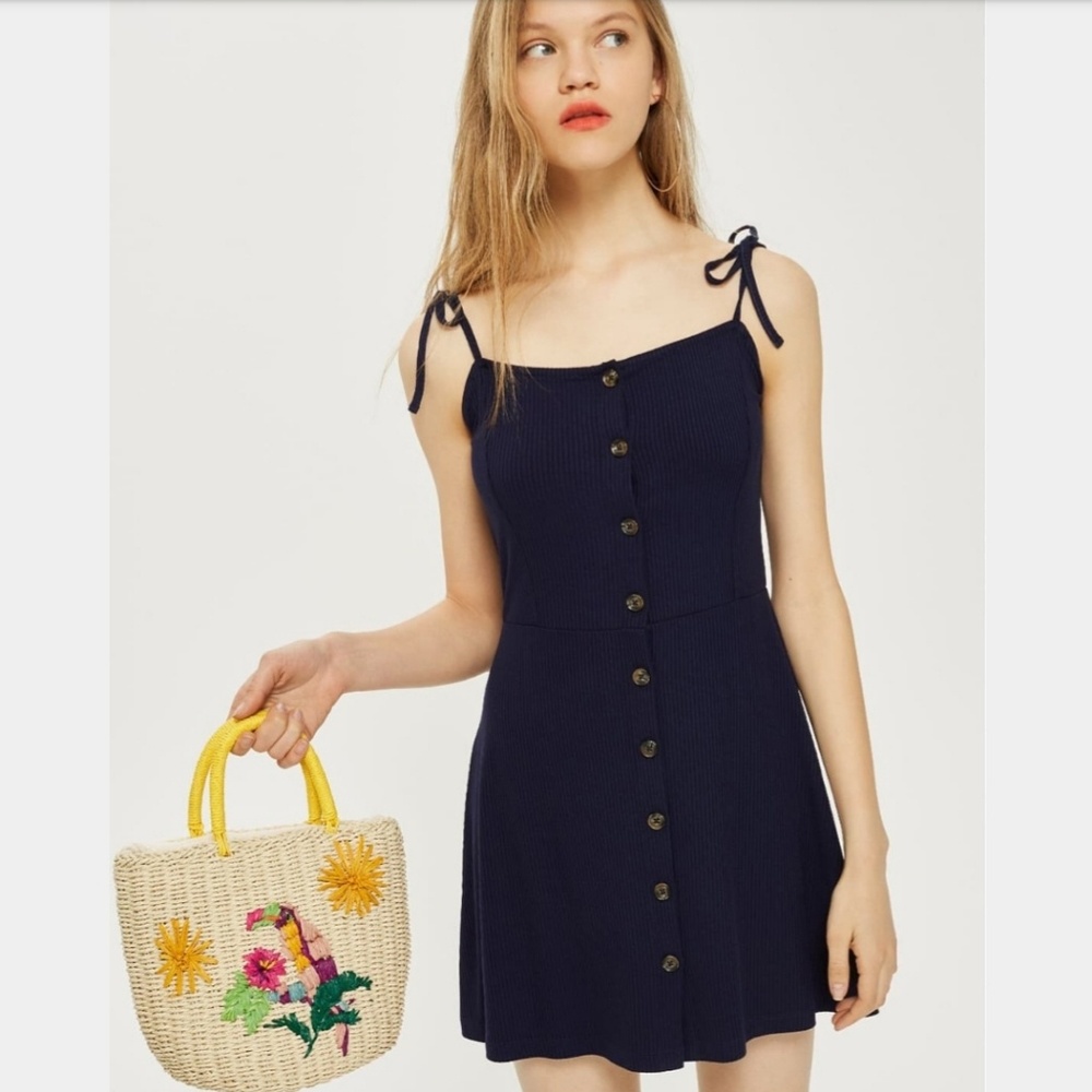Topshop Button Through Mini Dress NWT